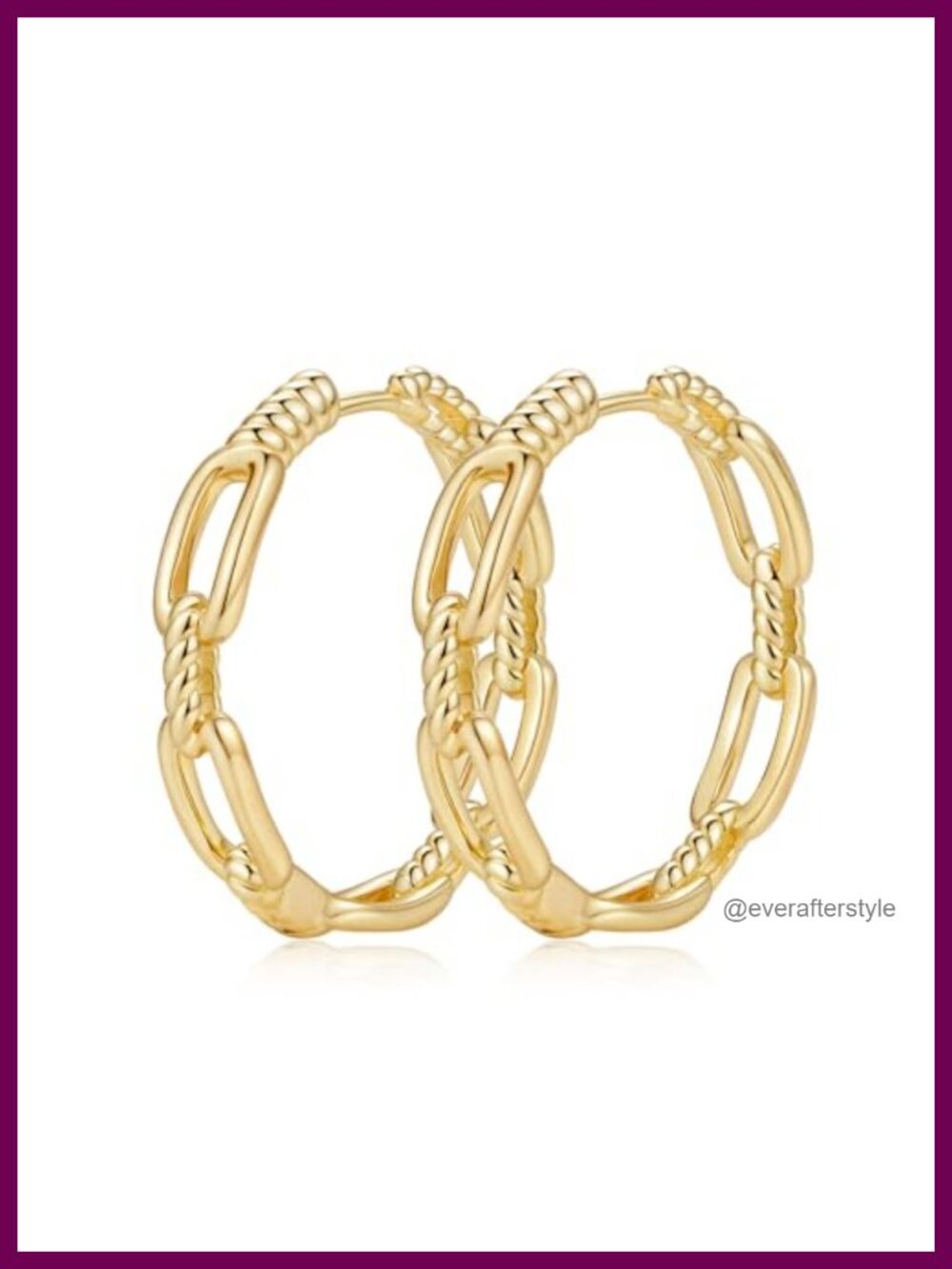 14K Gold Layered Hoop Earrings Hypoallergenic for Sensitive Skin Lightweight